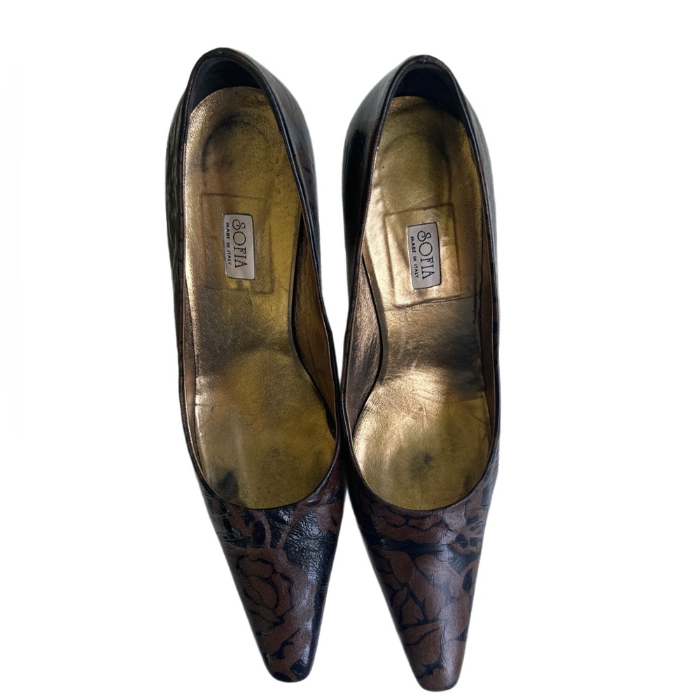 Sofia | Italian Leather | Pointed-Toe | Heels | Size 7.5